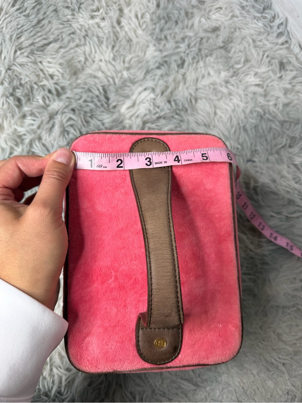 Rare Vintage Juicy Couture Pink Velour Train Case Vanity Bag Y2K McBling - Picture 12 of 12